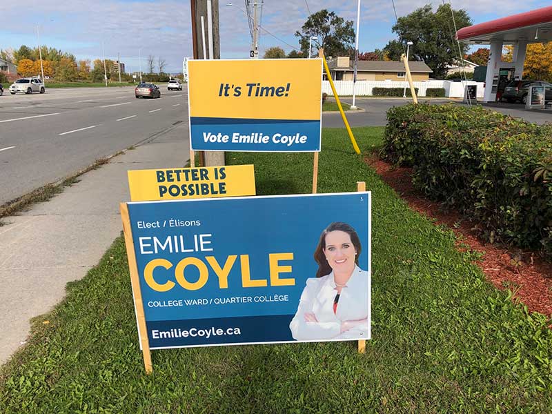 small Coyle signs